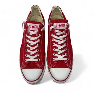 Converse Men's Red Chuck Taylor All-Stars Lace-Up Product Red Shoes Size 12